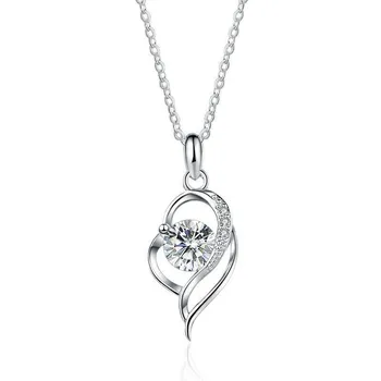 Bague Ringen S925 Серебряная звезда Сердце Любовь Ожерелье женское Ins Корейская версия тренда Douyin Network Красная цепочка на ключицу 45cm чёрный