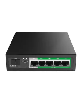 Коммутатор Netis P106GC, кол-во портов: 4x1 Гбит/с, SFP 1x1, кол-во SFP/uplink: RJ-45 1x1 Гбит/с, PoE: 4x15.4 Вт (макс. 58 Вт)