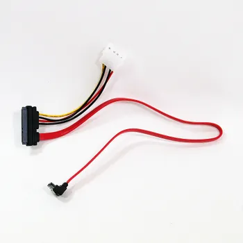 Кабель VCOM molex+SATA-SATA 3.0, прямой/угловой, 45 см (VHC7702)