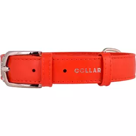 Ошейник для собак COLLAR Glamour без украшений 12 мм 21-29 см Красный