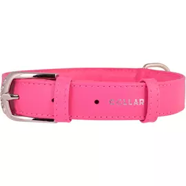 Ошейник для собак COLLAR Glamour без украшений 20 мм 30-39 см Розовый