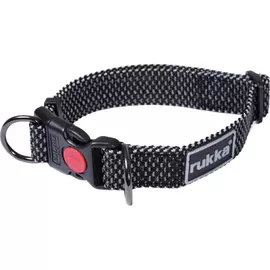 Ошейник RUKKA Star 660125292JV990/M 2,5x30-50 см черный