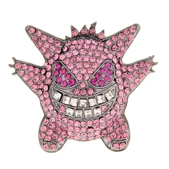 Blucome Rhinestone Rock Devil Брошь для женщин и мужчин, булавка, 2 цвета, аксессуары для пальто, высокое качество золотой