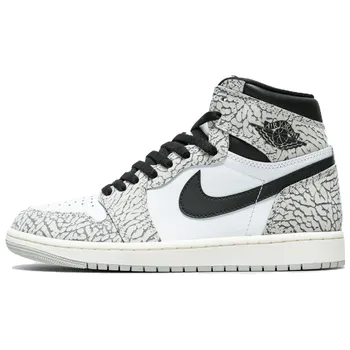 Детские кроссовки Air Jordan 1 Retro High OG GS White Cement Grey Tech-Grey Muslin FD1437-052 36