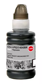 Чернила Cactus 1400, 100 мл, черный, совместимые для Canon MAXIFY MB2040/MB2140/MB2340/MB2740 (CS-I-PGI1400BK)