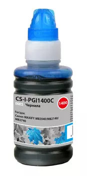 Чернила Cactus 1400, 100 мл, голубой, совместимые для Canon MAXIFY MB2040/MB2140/MB2340/MB2740 (CS-I-PGI1400C)