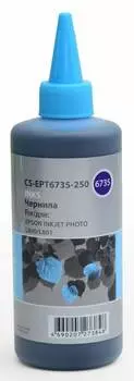 Чернила Cactus CS-EPT6735-1000, 1 л, светло-голубой, совместимые, водные для Epson L800/L810/L850/L1800