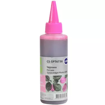 Чернила Cactus CS-EPT6736, 100 мл, светло-пурпурный, совместимые для Epson L800/L805/L810/L850/L1800