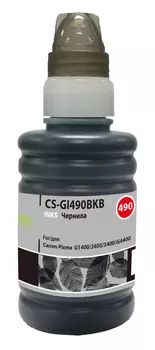 Чернила Cactus CS-GI490BKB, 100 мл, черный, совместимые для Canon PIXMA G1400/G2400/G3400