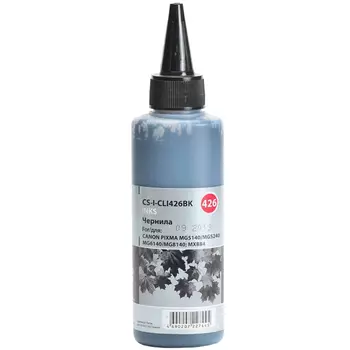 Чернила Cactus CS-I-CLI426BK, 100 мл, черный, совместимые для Canon Pixma MG5140 / 5240 / 6140 / 8140, MX884