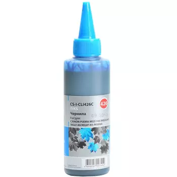 Чернила Cactus CS-I-CLI426C, 100 мл, голубой, совместимые для Canon Pixma MG5140 / 5240 / 6140 / 8140, MX884