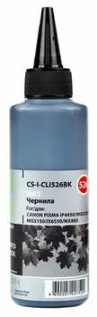Чернила Cactus CS-I-CLI526BK, 100мл, черный, совместимые, для Canon Pixma iP4850 / MG5250 / MG5150 / iX6550