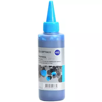 Чернила Cactus CS-I-EPT0632, 100мл, голубой, совместимые, для Epson Stylus C67-Series / C87-Series / CX3700