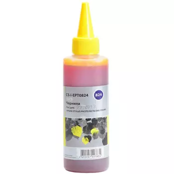 Чернила Cactus CS-I-EPT0824, 100 мл, желтый, совместимые для Epson Stylus Photo R270 / 290 / RX590