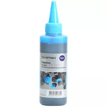 Чернила Cactus CS-I-EPT0825, 100мл, светло-голубой, совместимые, для Epson Stylus Photo R270 / 290 / RX590