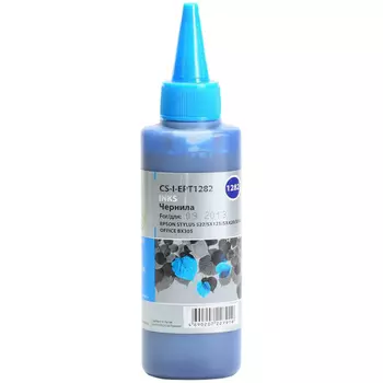 Чернила Cactus CS-I-EPT1282, 100 мл, голубой, совместимые для Epson Stylus S22 / SX125 / SX420 / SX425, Office BX305
