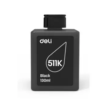 Чернила Deli, 130 мл, черный, оригинальные, водные для Deli (511K-EA1)