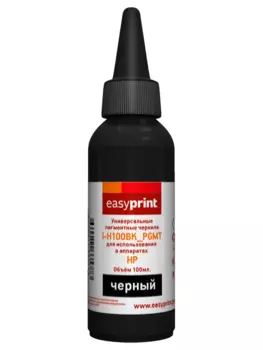 Чернила Easyprint, 100 мл, черный, совместимые, пигментные для Epson универсальные (I-H100BK_PGMT)