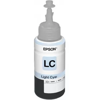Чернила Epson 673, 70 мл, светло-голубой, оригинальные для Epson L800/L805/L810/L850/L1800 (C13T67354A/C13T673598)