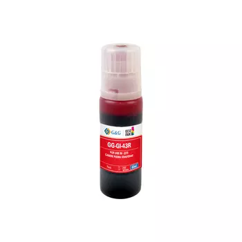 Чернила G&G, 60 мл, красный, совместимые, водные для Canon Pixma G540/G640 (GG-GI-43R)