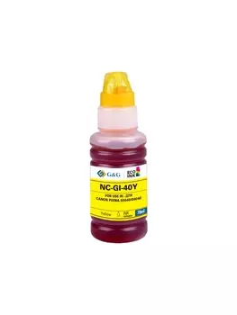 Чернила G&amp;G, 70мл, желтый, совместимые, водные для Canon Pixma 5040/6040 (NC-GI-40Y)