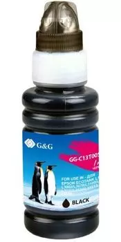 Чернила G&G C13T00S14A, 70 мл, черный, совместимые для Epson L1110, L3151, L3100, L3101, L3110, L3150 (GG-C13T00S14A)