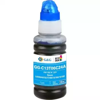 Чернила G&G GG-C13T06C24A, 70 мл, голубой, совместимые для Epson L6550/6570/11160/15150/15160 (GG-C13T06C24A)