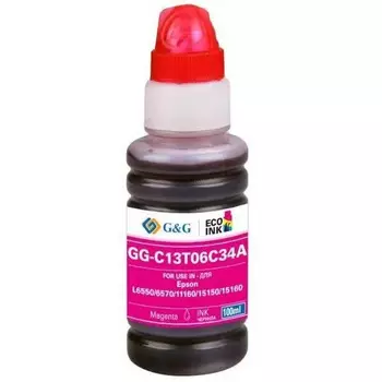 Чернила G&G GG-C13T06C34A, 70 мл, пурпурный, совместимые для Epson L6550/6570/11160/15150/15160 (GG-C13T06C34A)