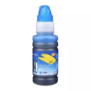 Чернила G&G GG-GI-41C, 70 мл, голубой, совместимые для Canon PIXMA G1420/G2420/G2460/G3420/G3460 (GG-GI-41C)