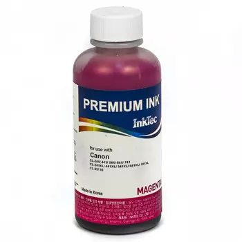 Чернила InkTec C5041, 100 мл, пурпурный, совместимые для Canon PIXMA MG2140 / MG2240 / MG3140 / MG4140 / MX374 / MX434 / MX514 / MG2240 / MG3240 / MG4240 / iP2840, неоригинальная фасовка