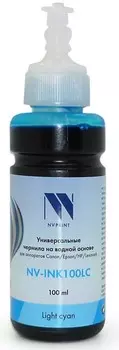Чернила NV-Print, 100 мл, светло-голубой, совместимые, водные для Сanon/Epson/НР/Lexmark (NV-INK100ULC)