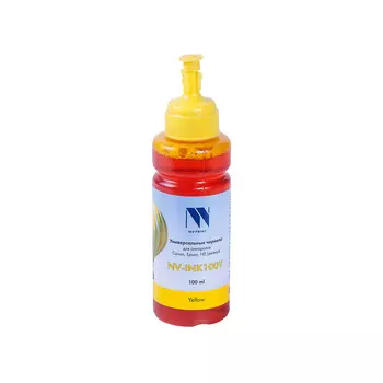 Чернила NV-Print, 100 мл, желтый, совместимые, водные для Сanon/Epson/НР/Lexmark (NV-INK100UY)