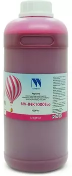 Чернила NV-Print INK1000 Magenta Eco, 1 л, пурпурный, совместимые, экосольвентные для Epson, Mimaki, Mutoh, Roland, для устройств, оснащенных печатающими головами Epson DX4/ 5/ 7/ XP-600 (NV-INK1000MEco)
