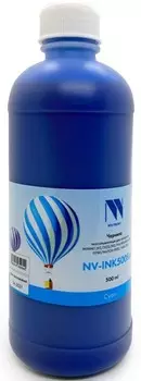 Чернила NV-Print INK500 Cyan Eco, 500 мл, голубой, совместимые, экосольвентные для Epson, Mimaki, Mutoh, Roland, для устройств, оснащенных печатающими головами Epson DX4/ 5/ 7/ XP-600 (NV-INK500CEco)