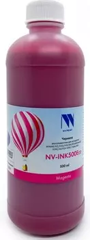 Чернила NV-Print INK500 Magenta Eco, 500 мл, пурпурный, совместимые, экосольвентные для Epson, Mimaki, Mutoh, Roland, для устройств, оснащенных печатающими головами Epson DX4/ 5/ 7/ XP-600 (NV-INK500MEco)