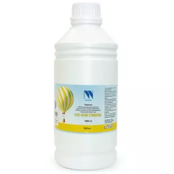 Чернила NV-Print NV-INK1000, 1 л, желтый, совместимые, сублимационные для Epson/Mimaki/Roland/Mutoh EPSON C67/ C87/ C78/ R210/ R310/ R270/ MIMAKI JV2/ JV22/ JV2/ JV4/ ROLAND RS640/ FJ740/ MUTOH 900C/ 1604 / DX5 (NV-INK1000YSb)