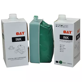 Чернила OAT JP-10, 1 л, зеленый, совместимые для Ricoh JP 5000/5450/5500/5600/5800, JP4000/4050 (7298)