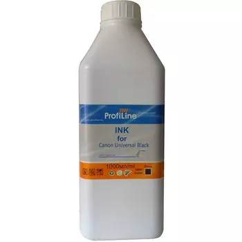 Чернила ProfiLine PL-INK-UNI-Can-Bk 1000мл, 1л, черный, совместимые, для Canon