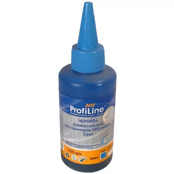 Чернила ProfiLine PL-INK-UNI-HP/Lex-C 100мл, 100 мл, голубой, совместимые