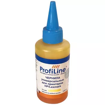 Чернила ProfiLine PL-INK-UNI-HP/Lex-Y 100мл, 100 мл, желтый, совместимые