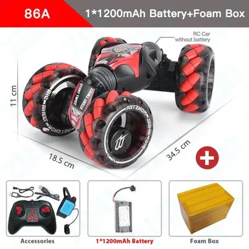 Новый 1:12 4WD RC автомобильный радиоприемник с жестами, индукционный музыкальный свет, трюк, дистанционное управление, автомобиль для бездорожья, игрушки для мальчиков, подарки для детей 1 battery синий