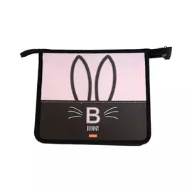 Папка для тетрадей Hatber Bunny с 2 отделениями на молнии А5ф