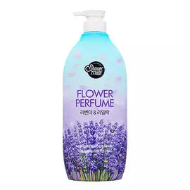 Парфюмированный гель для душа Kerasys Shower Mate Flower с лавандой 900 мл
