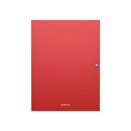Папка на кнопке пластиковая Erich Krause Matt Classic, с 3 клапанами, 8 мм, A4, красный