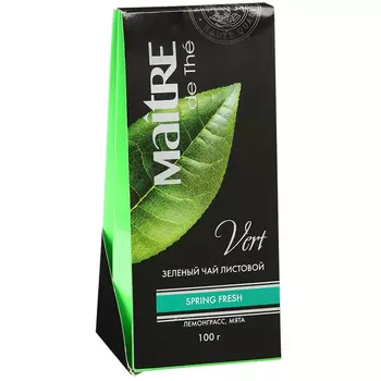 Чай зеленый Maitre de The Spring Fresh листовой, 100 г