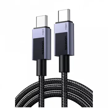 Кабель интерфейсный UGREEN L513 Type C 2.0 Male To Type C 2.0 Male Charging Data Cable (240W Max), длина: 1м, цвет: черный