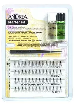 ANDREA Набор стартовый (пучки комбинированные, пинцет, клей, удалитель) / Perma Lash Starter Kit