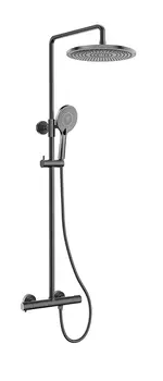 Душевая стойка Kaiser Serio 05577-15 с термостатом, вороненая сталь
