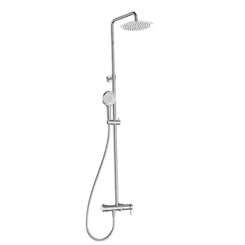 Душевая стойка AQUAme AQM8011CR со смесителем, хром