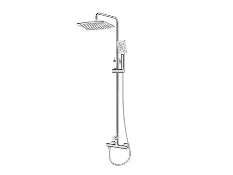 Душевая стойка BelBagno Acqua ACQUA-DOCM-CRM со смесителем, хром